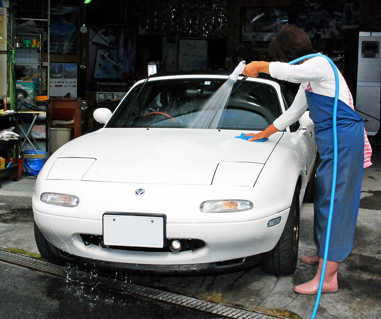 ユーノス ロードスター 初代ｎａ系1997年式の磨き ボディガラスコーティング 再加工 飯野自動車コーティング 実績３１年
