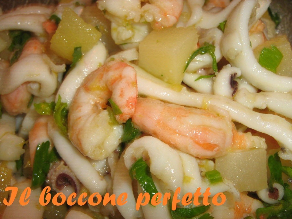 Insalata di seppie gamberetti e patate ilbocconeperfetto