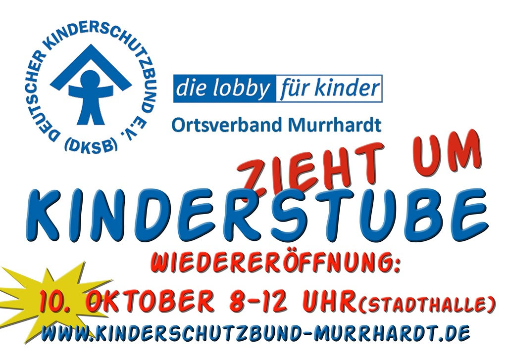 Kinderstube zieht um - Kinderschutzbund Murrhardt