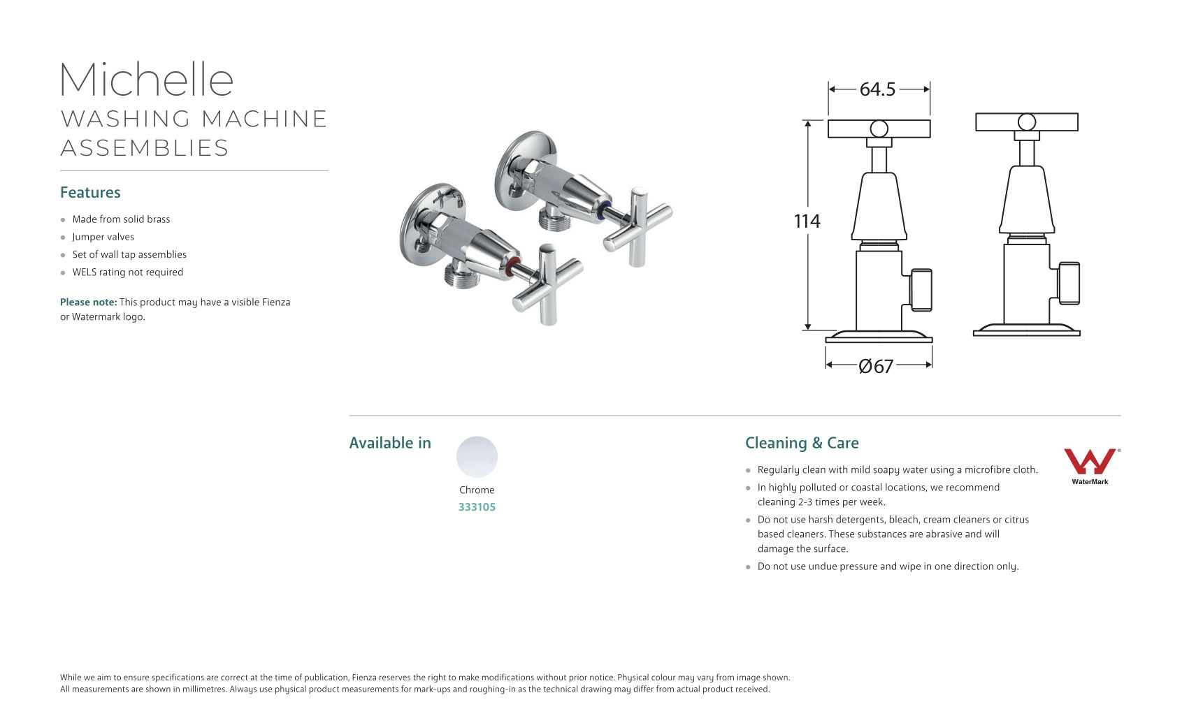 Washing Machine Conversion Units RH/LH outlet Bathrooms & Kitchens
