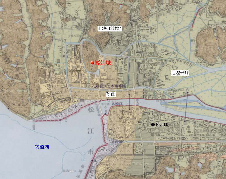 出雲国 松江藩 - 全国史跡巡りと地形地図 出雲国 松江藩 - 全国史跡巡りと地形地図