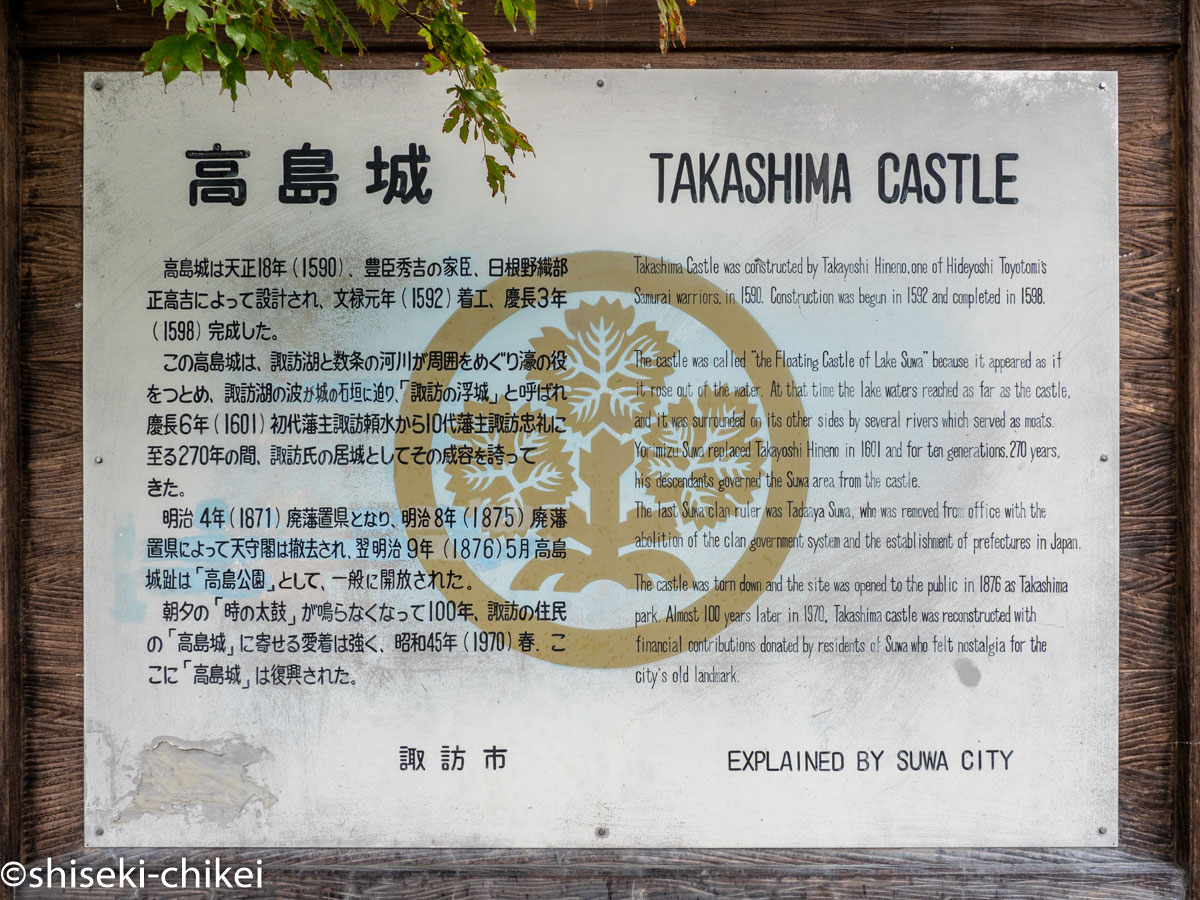 信濃国 高島(諏訪)藩 - 全国史跡巡りと地形地図 信濃国 高島(諏訪)藩 - 全国史跡巡りと地形地図