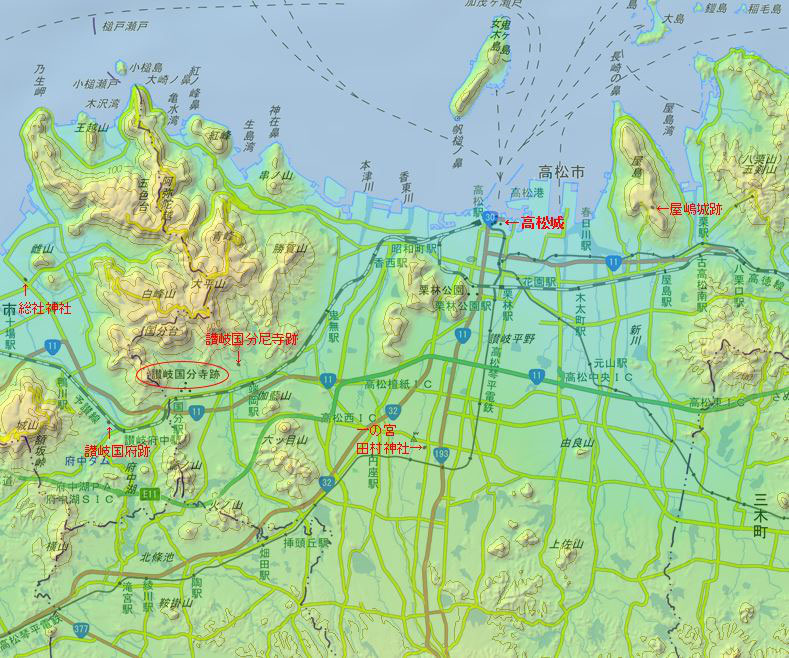 Amazon.co.jp: 絵図（城郭図） 香川県 讃岐國 高松城 歴代城主名