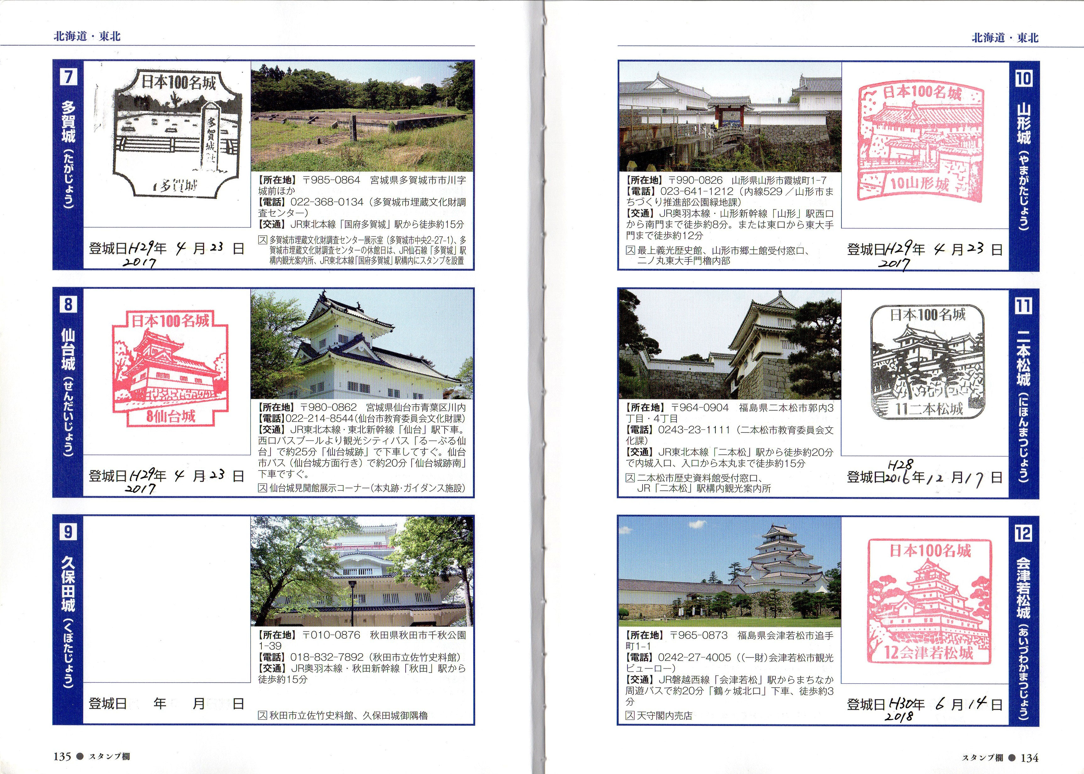 日本100名城巡りと地形地図 全国史跡巡りと地形地図