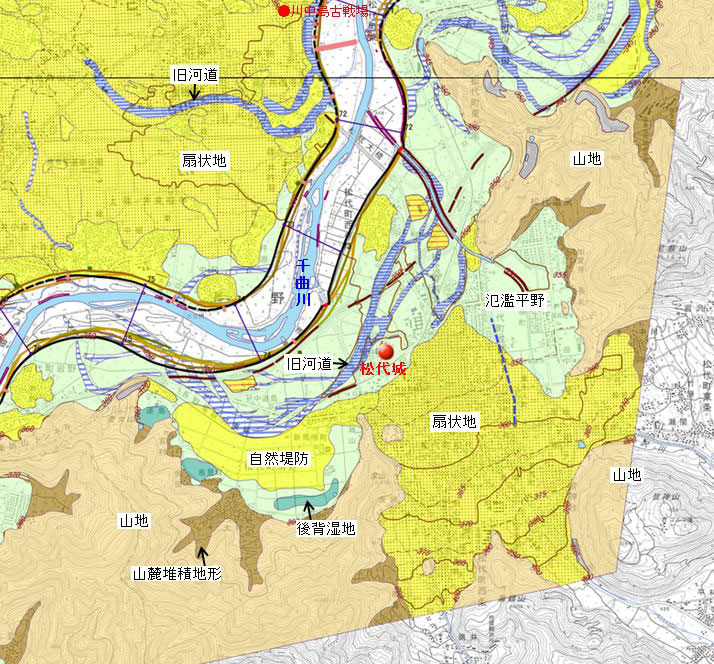 信濃国 松代藩 - 全国史跡巡りと地形地図 信濃国 松代藩 - 全国史跡巡りと地形地図