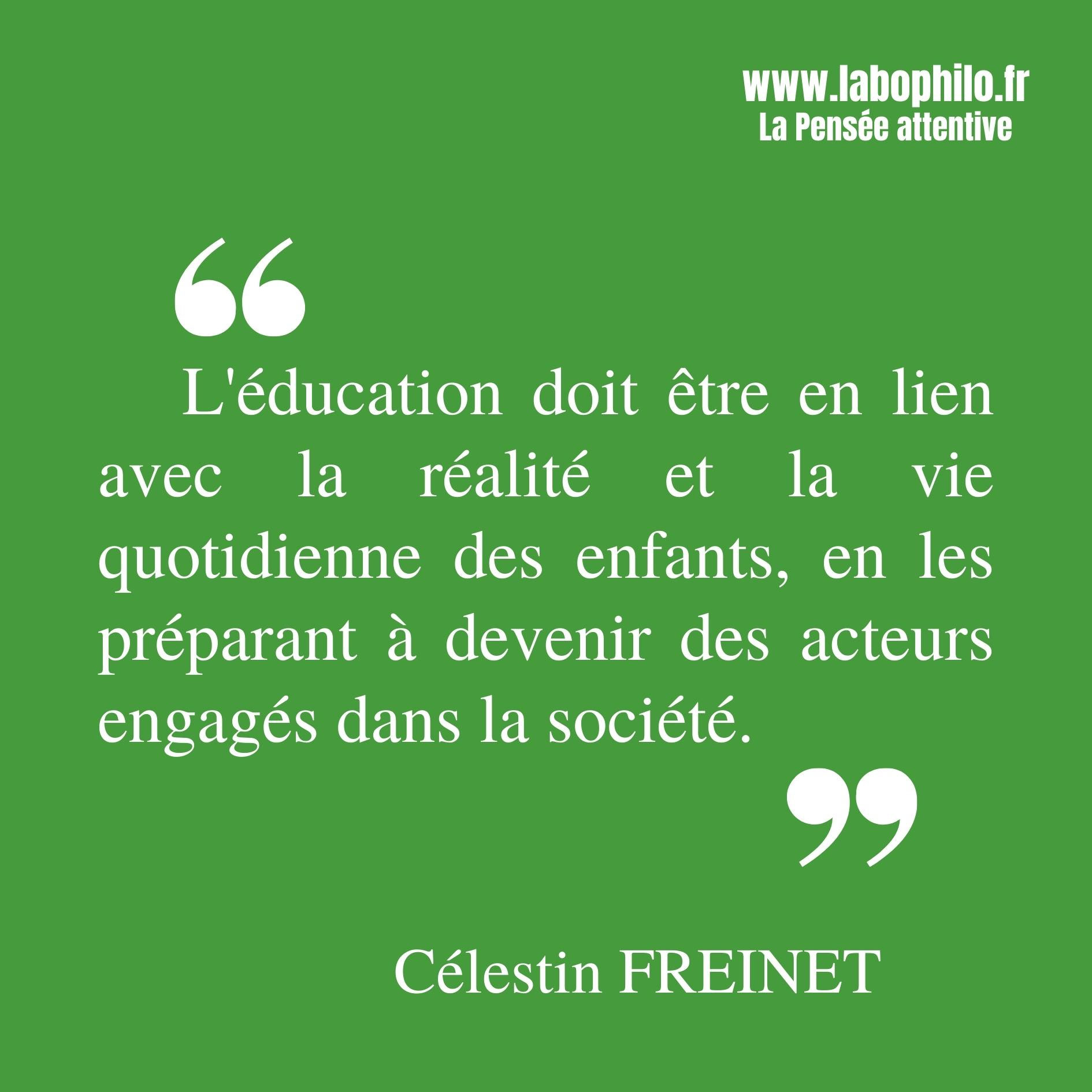 20 citations de Célestin FREINET pour réfléchir sur l'enfant, l