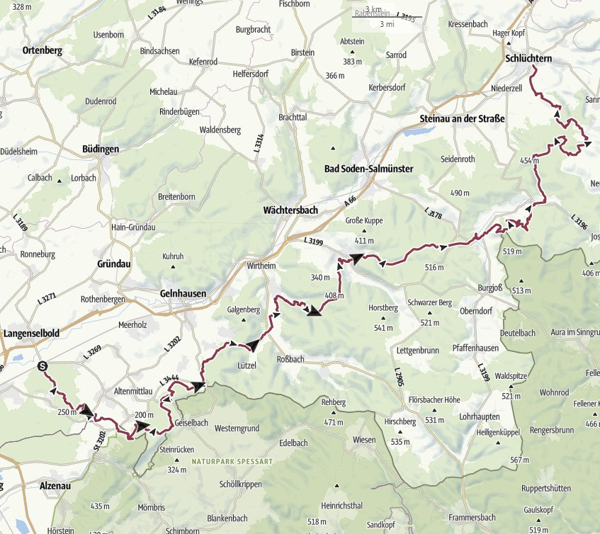 Spessartbogen - Zimmerbelegung Hotel Spessart Bad Orb