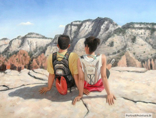 Paysage peinture - paysage portrait - peinture de paysage - Portrait