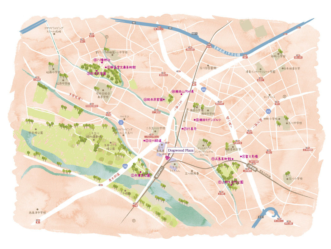 地図作成の種類 水彩地図 ワークスプレス株式会社