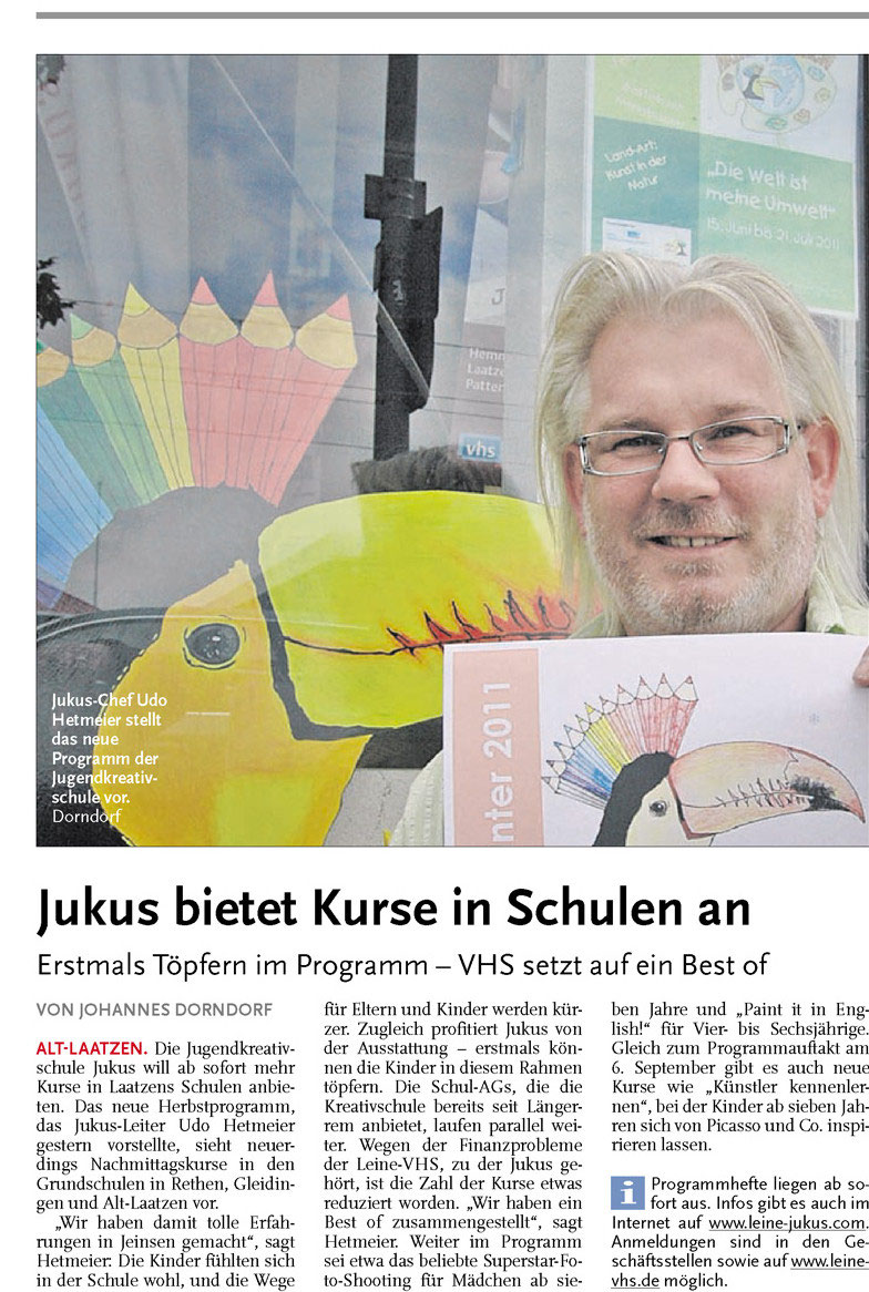 Pressespiegel Jukus E V Die Kinder Und Jugendkreativschule