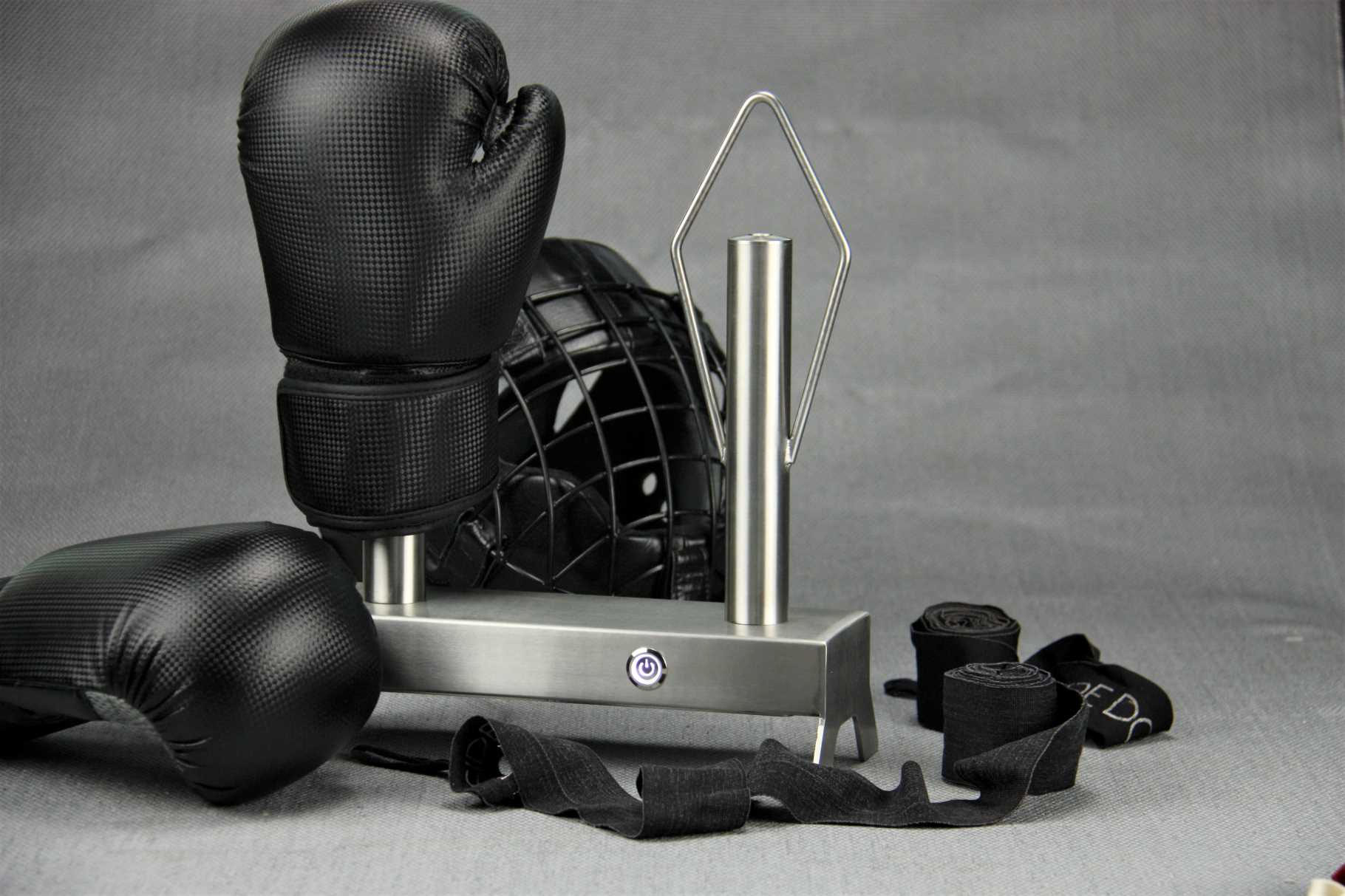 Boxing glove racks with electric air dryer