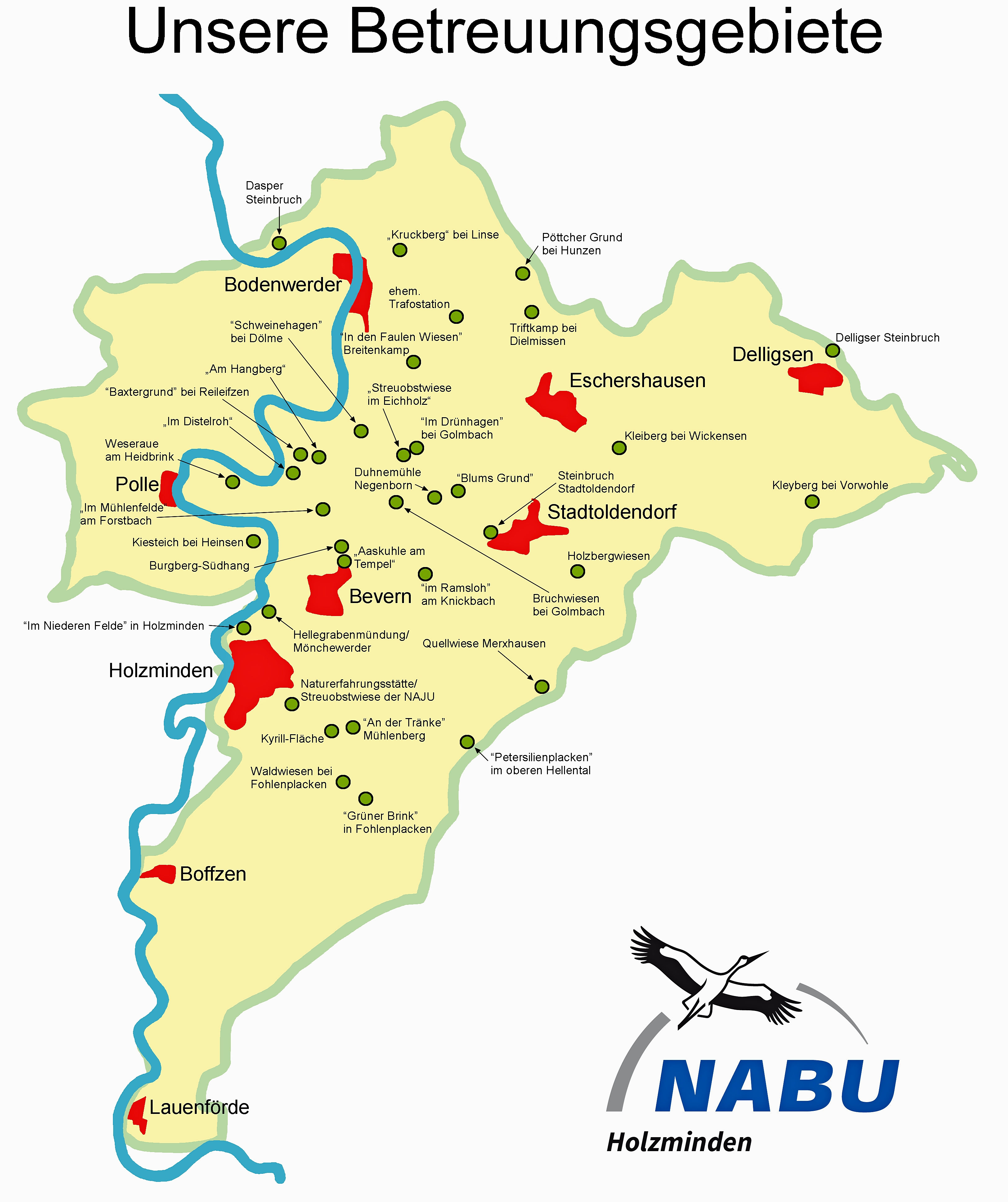 Die Betreuungsgebiete des NABU - nabu-holzmindens Webseite!