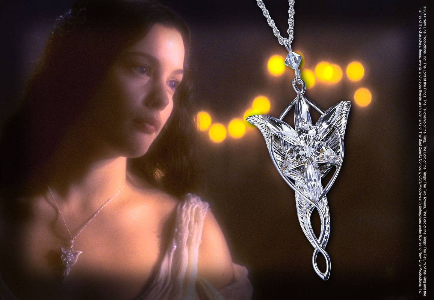 Arwens Abendstern 1/1 Herr der Ringe Halskette / Anhaenger Sterling Silber Replik Noble TS