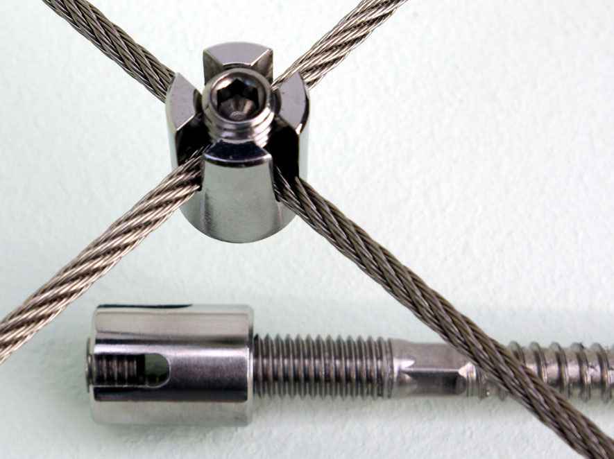 Wire Rope Cross Clamps Seilsysteme + Abspannungen aus Edelstahl