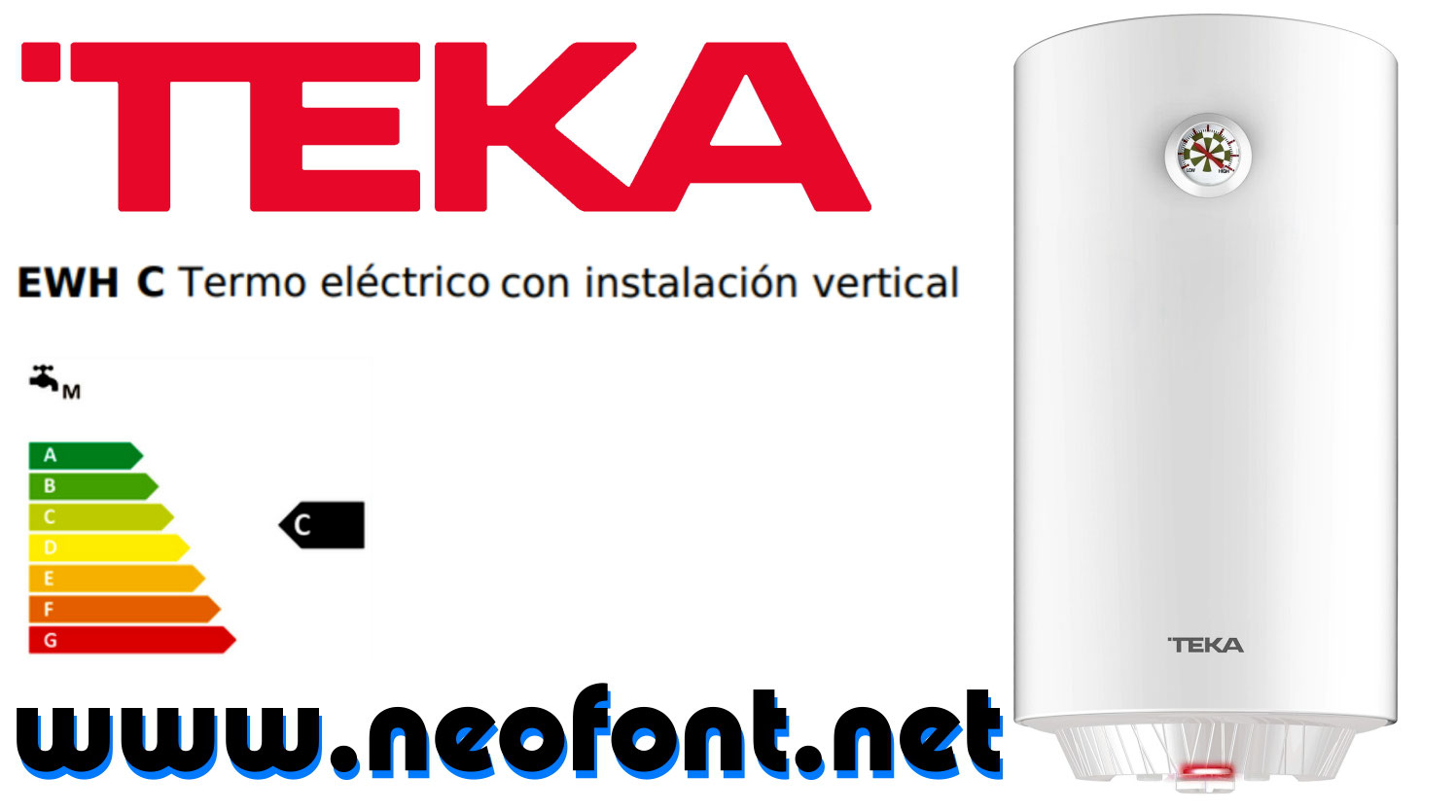Termo eléctrico para instalación vertical de 100 litros EWH100C de Teka