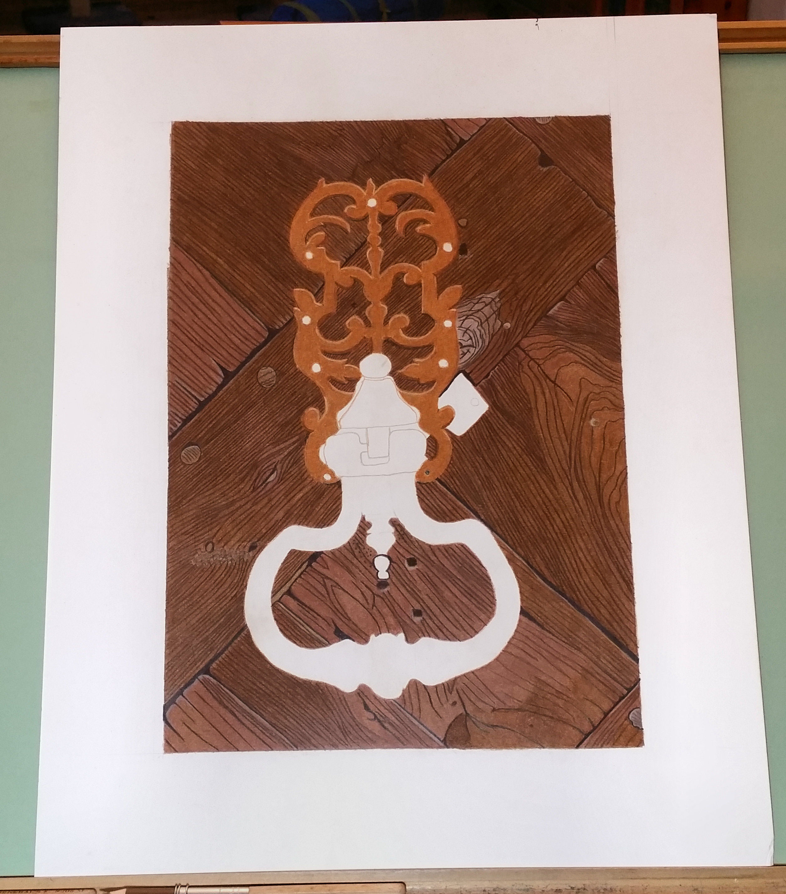 Heurtoir de Rouen 8 Manon LeClerc Artiste aux crayons de couleur