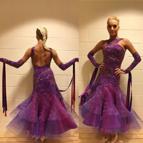 S Dance 紫色の社交ダンスドレス 紫の社交ダンス用ロングドレス 楽天市場】社交ダンス サイズ S M L XL