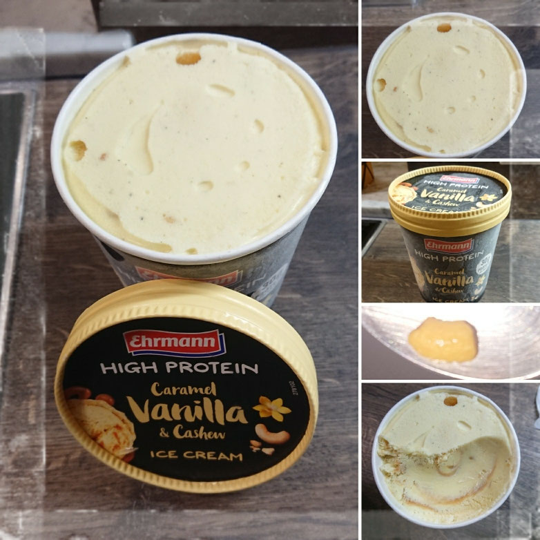 Ehrmann High Protein Caramel Vanilla & Cashew Ice Cream zuckerwelt im test