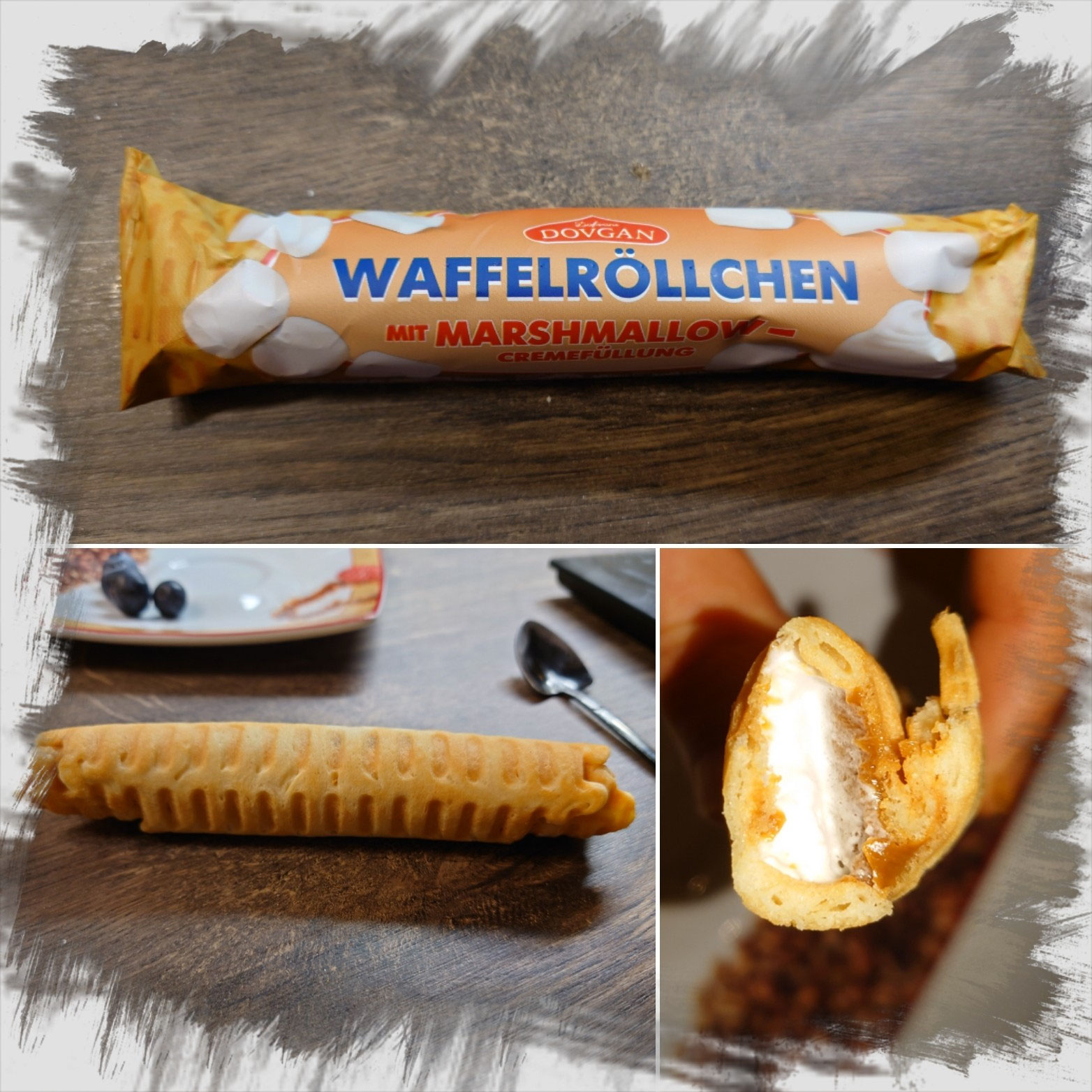 Dovgan Waffelröllchen mit Karamellcremeund Marshmallowfüllung