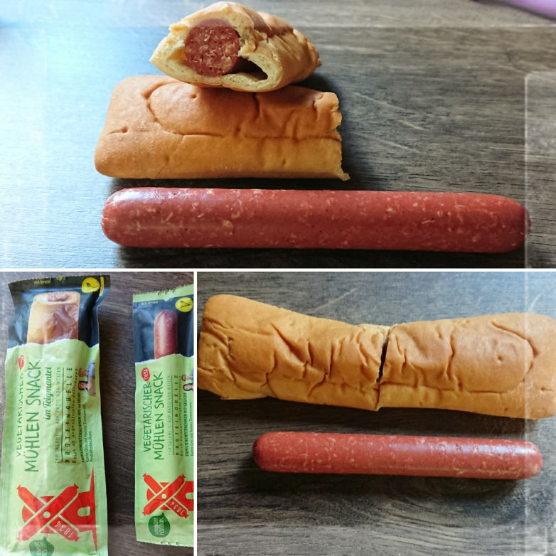 vegetarischer Mühlen Snack Salami und im Teigmantel - zuckerwelt im test