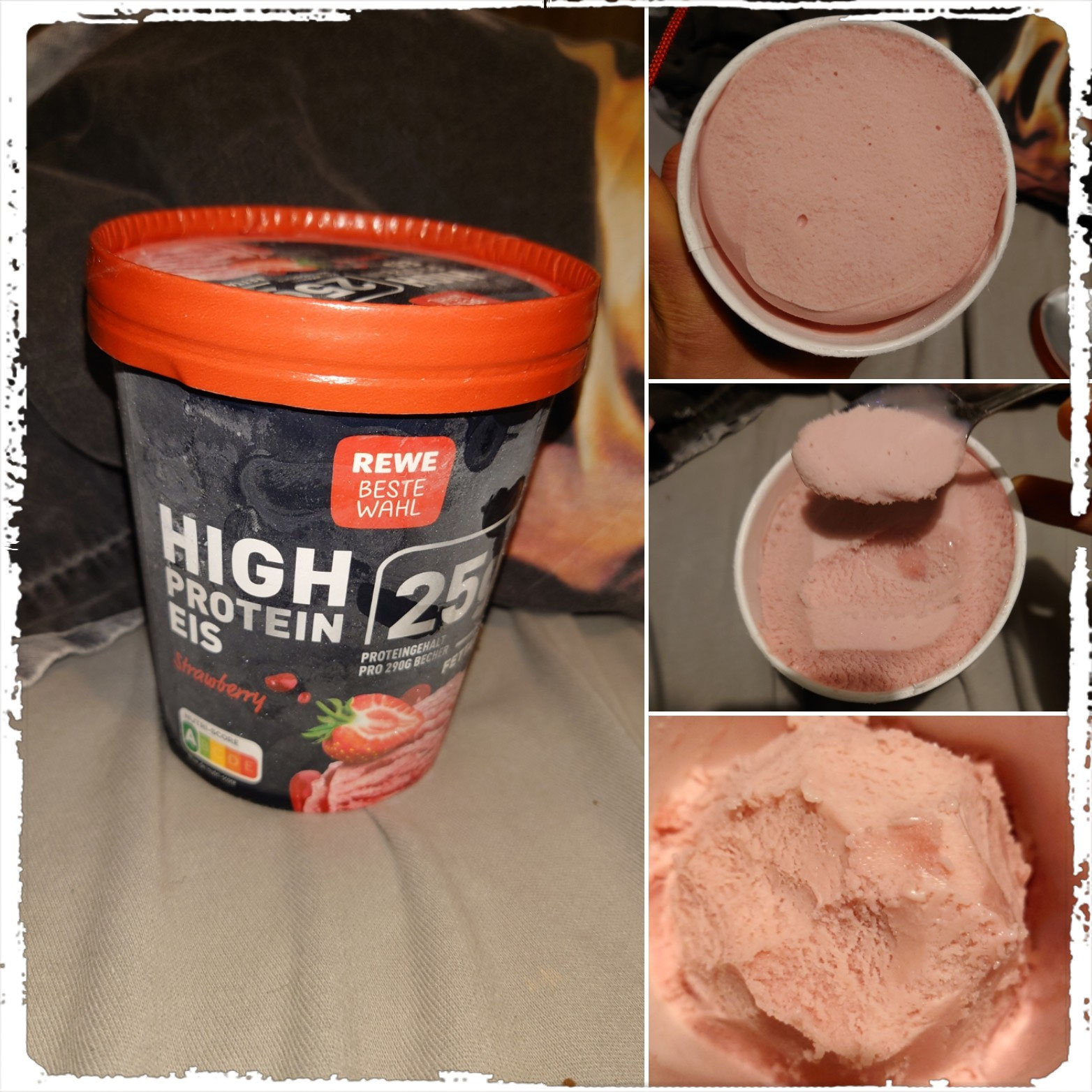 Rewe Beste Wahl High Protein Eis Strawberry zuckerwelt im test