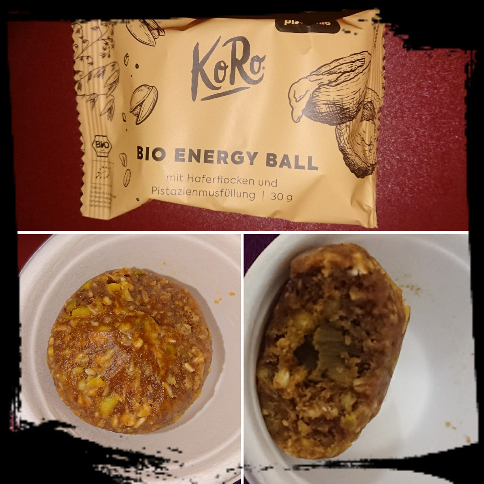 Koro Bio Energy Ball salted pistachio zuckerwelt im test