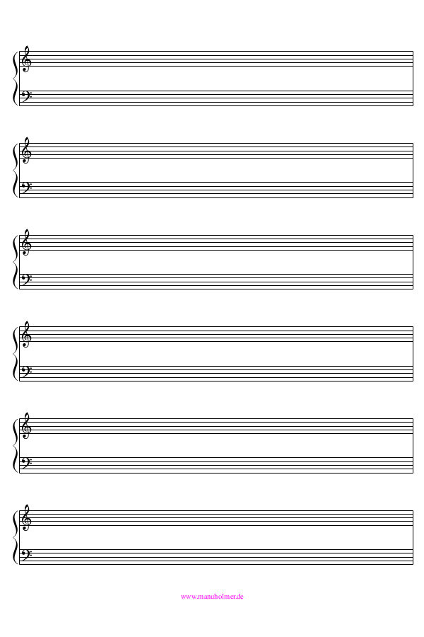 Blanko Notenblätter - Manu Holmer - Schlagzeug- und Wortspielerin