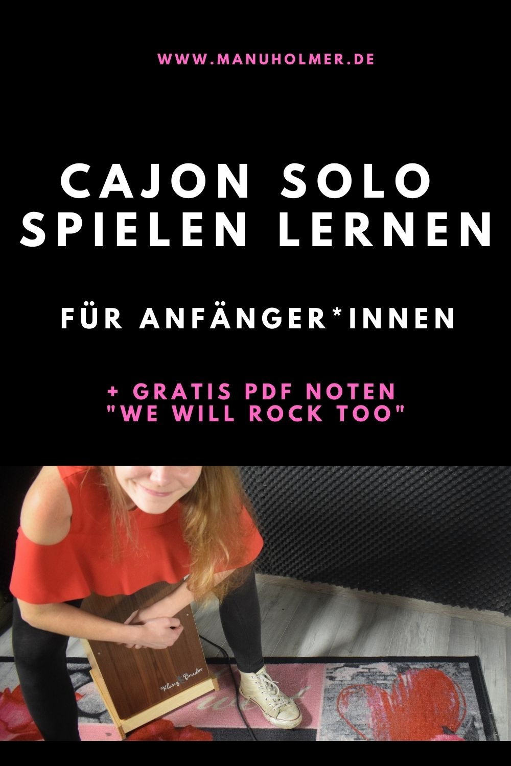 Cajon Solo spielen für Anfänger*innen Manu Holmer Schlagzeug und