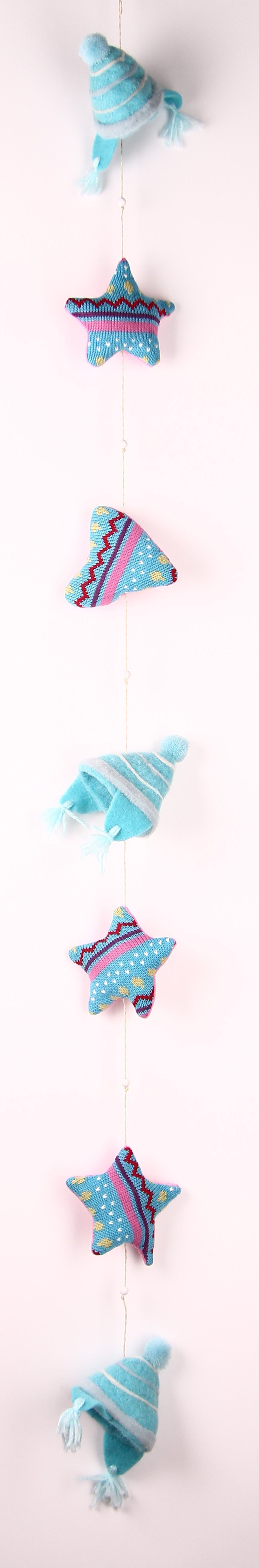 Dekokette in hellblau - 5572 - Sterne überall