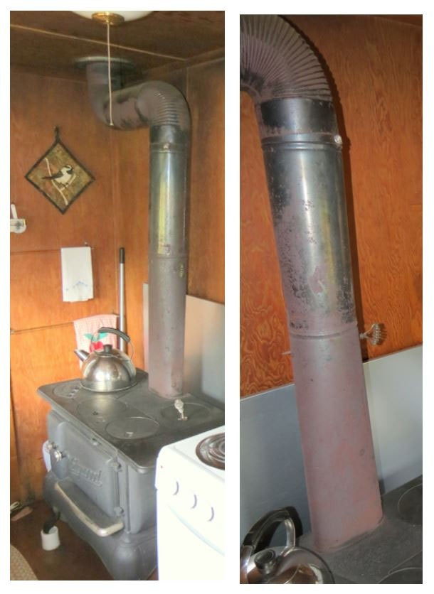 Rehab kitchen wood cookstove and stovepipe Lot 4 Hume Lake