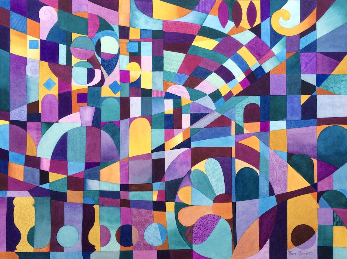 Abstract Architectural Print Pam Smart Art