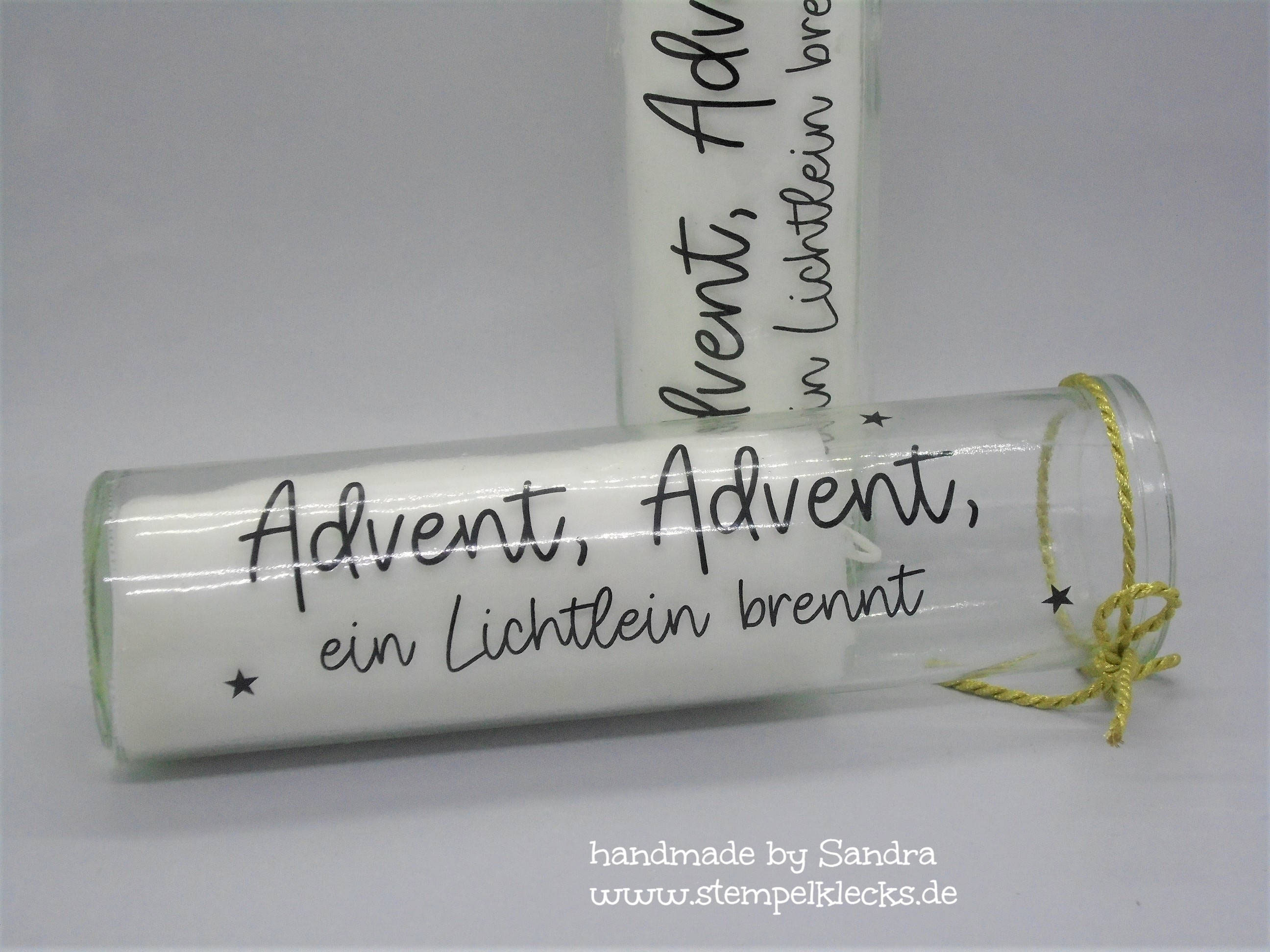 Advent, Advent, ein Lichtlein brennt Stempeln, Stanzen und Basteln