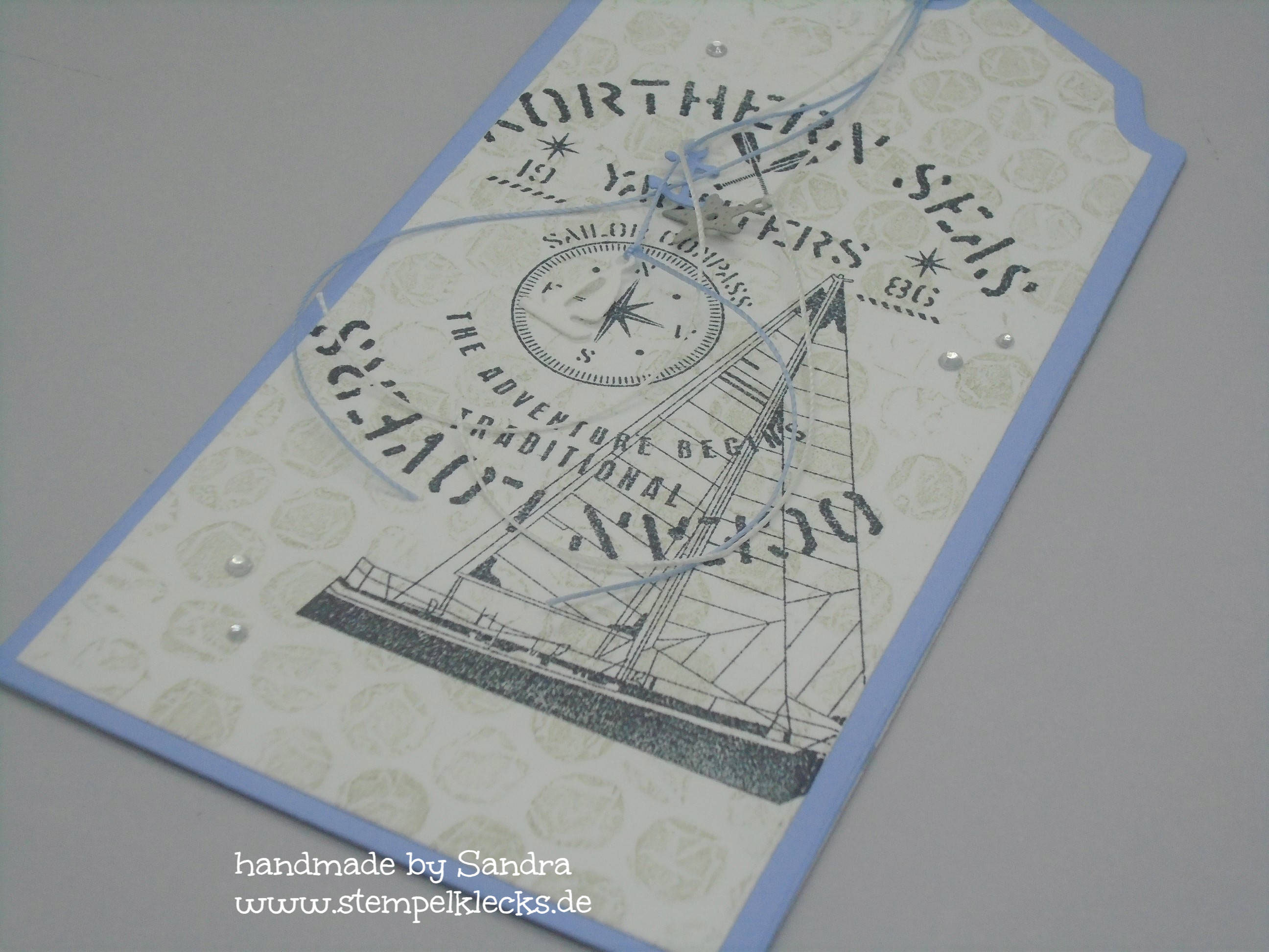 Maritime Fächerkarte Ein Tag am Meer! Stempeln, Stanzen und Basteln