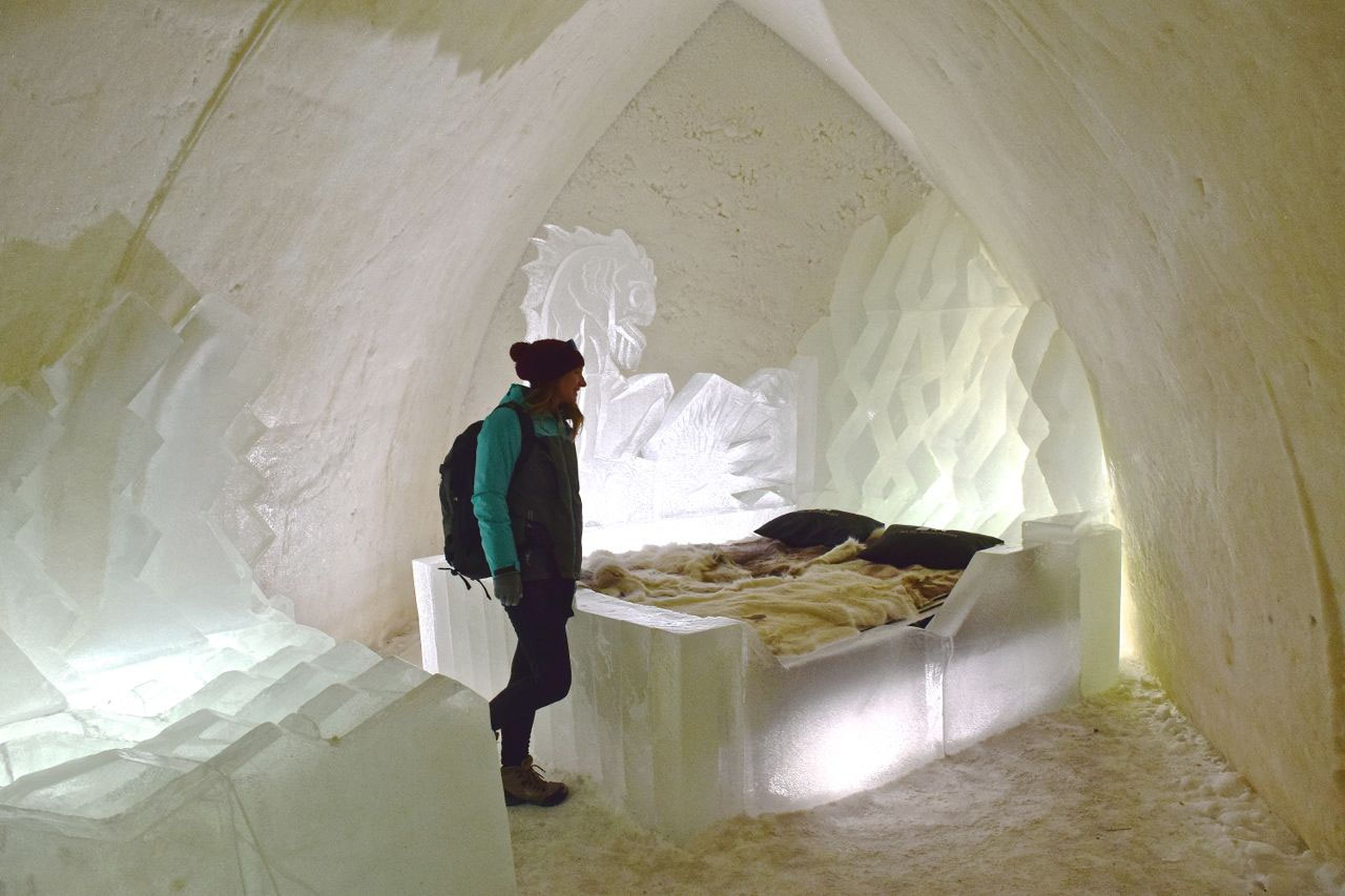 Visiting the Arctic Snow Hotel & Glass Igloos in Rovaniemi, Finland