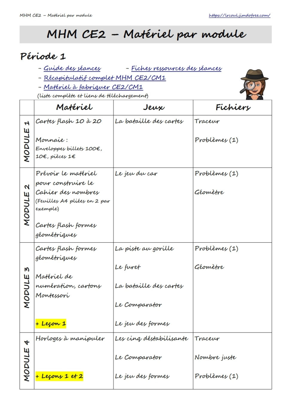 Bien Démarrer avec MHM les pdf Bien en classe avec LRCoul