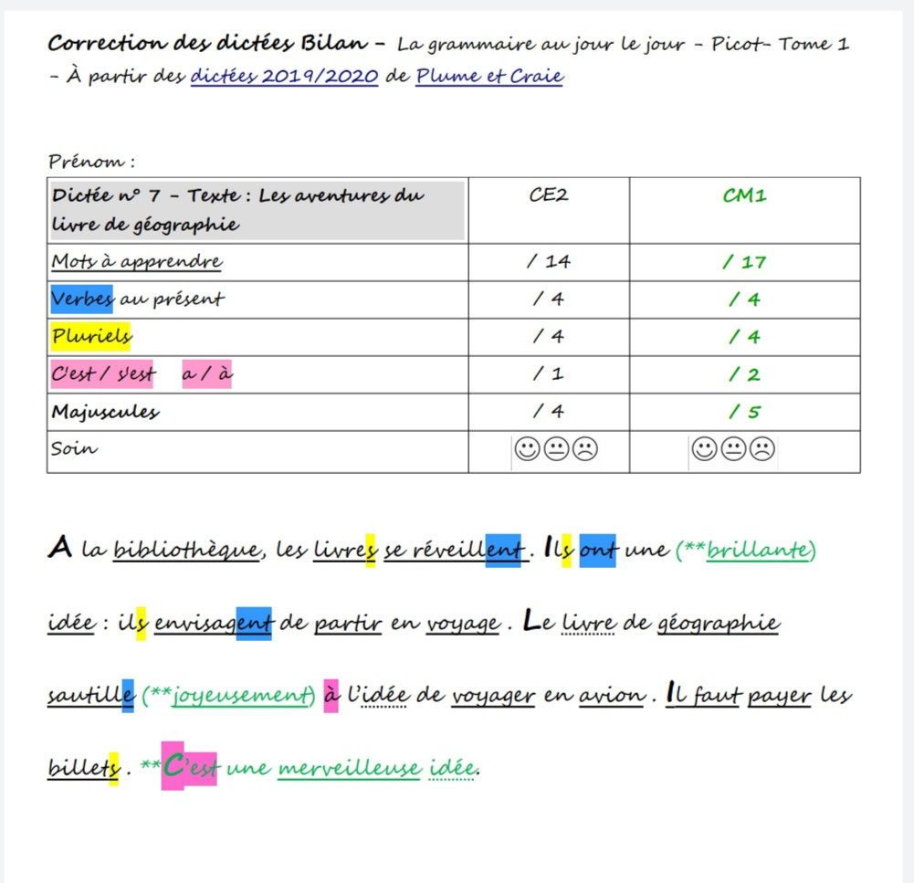 Dictées Picot Tome 1 - - Bien en classe! Pédagogie positive ...