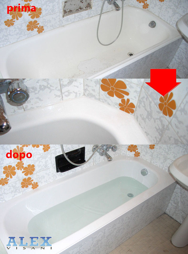 Sovrapposizione vasca da bagno eseguita a viareggio lucca con il ... La vasca nella vasca
