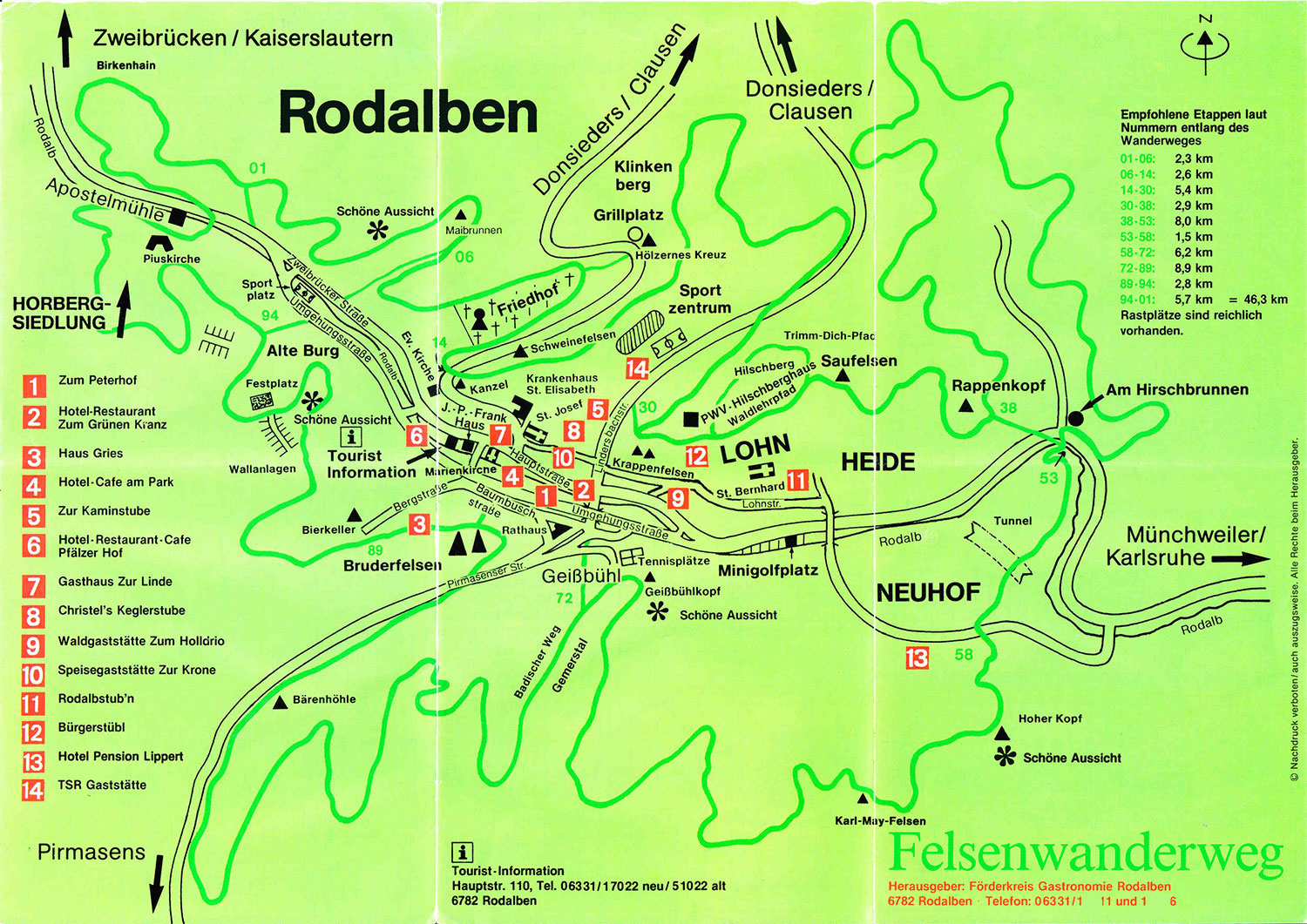 Allgemeine Information - Felsenwanderweg