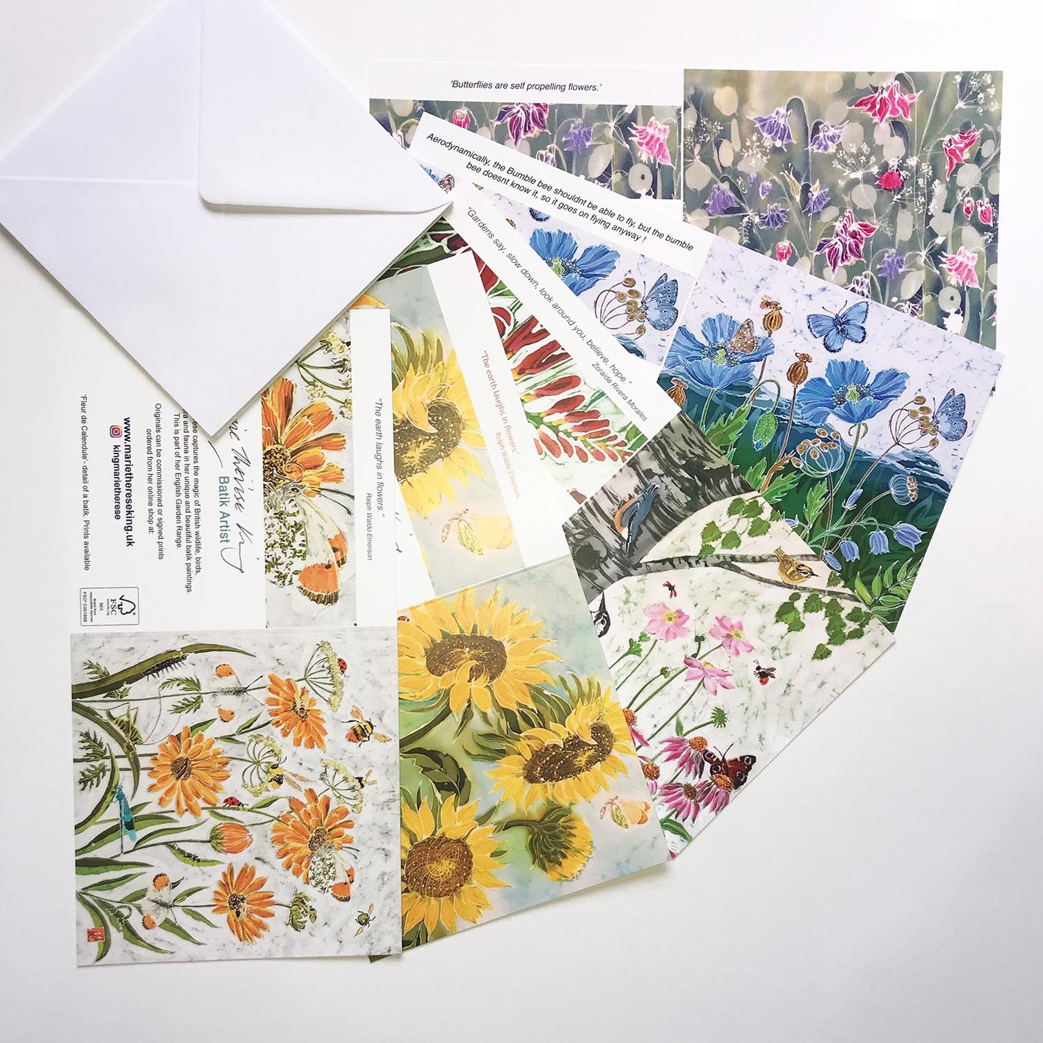 Floral Designs 2 Art Card Multipack Marie Therese King Wildlife Artist