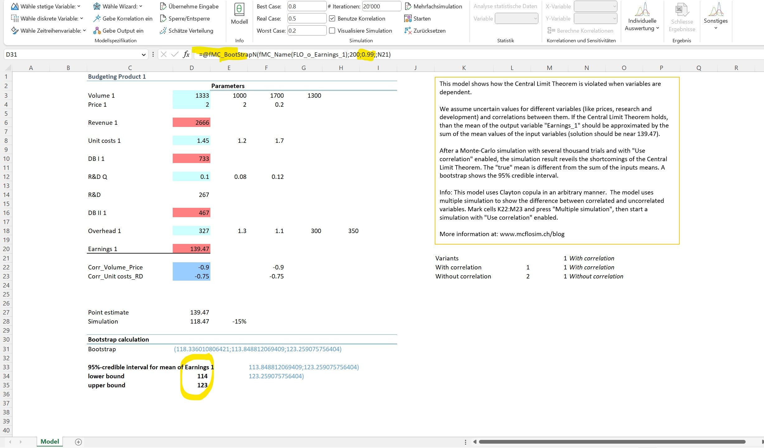 Bootstrap MonteCarlo Simulation leicht gemacht