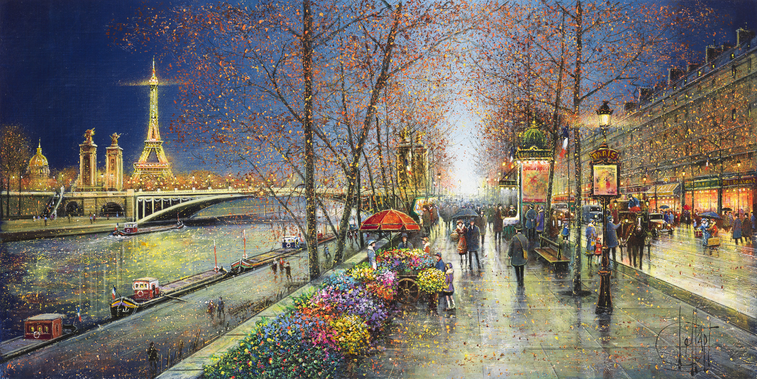 値下げ　絵画 アレキサンドルⅢ世橋 アレクサンドル3世橋 アンヴァリッド橋 エッフェル塔（パリ