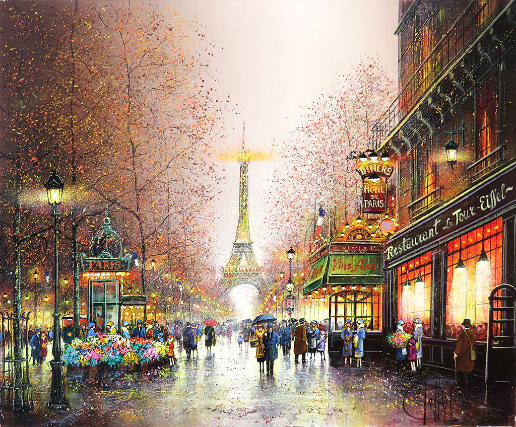秋のパリ、エッフェル塔 - Official Website Artist painter