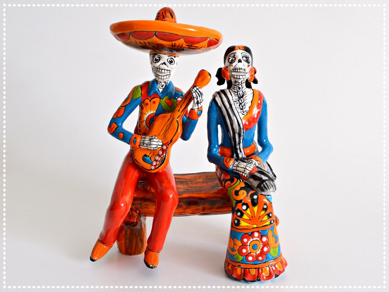 Catrina Totenkopf Mexikanische Waschbecken Bunte Fliesen