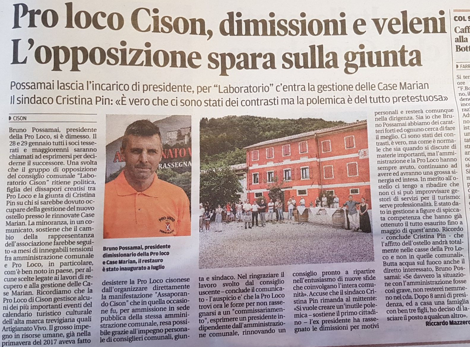 ELEZIONI DEL CONSIGLIO E DEL PRESIDENTE DELLA PRO LOCO DI ...