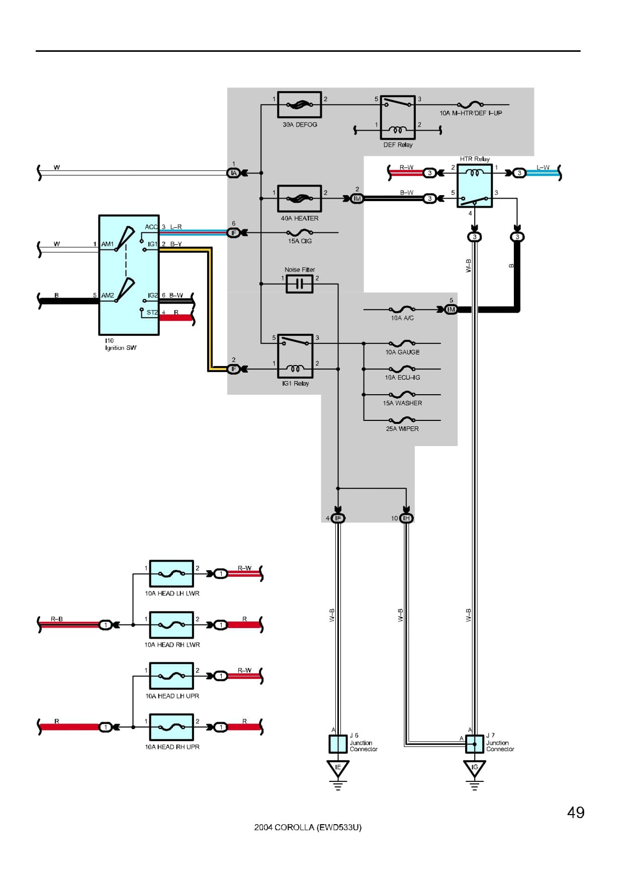 TOYOTA COROLLA Wiring Diagrams - Car Electrical Wiring Diagram