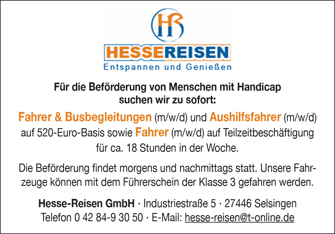Job Fahrer | 520 Euro Basis | Aushilfsfahrer | Busbegleitungen ...