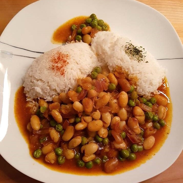 Reis mit weissen Bohnen indische Art NaturaPraxis SoLuVi Anna Tamburello