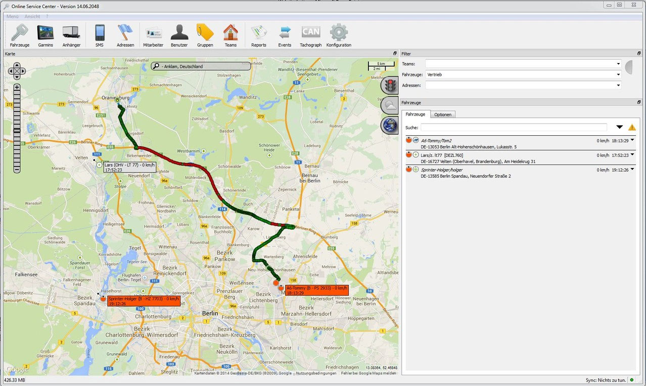 Baumaschinen Ortungssysteme für Radlader und Minibagger GPS Ortung