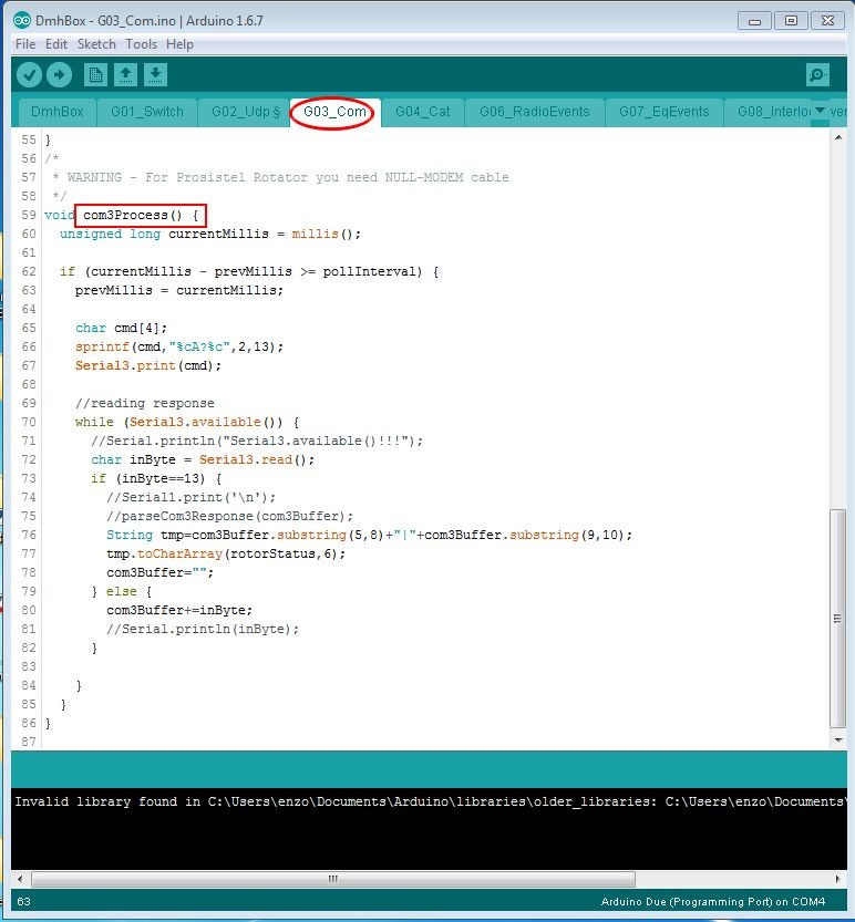 Arduino Firmware - IW7DMH - Ham Radio Station