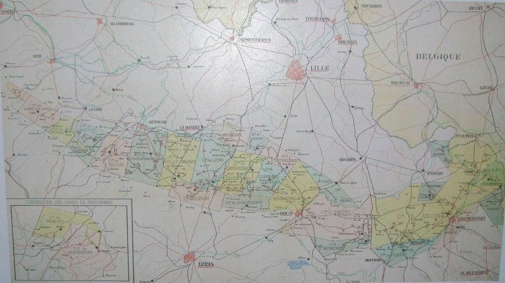 Le bassin minier (carte des puits)